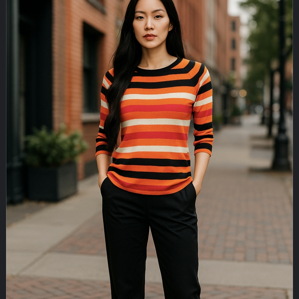 Ann Taylor Loft Striped Lightweight Sweater